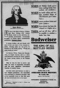 Budweiser and James Monroe