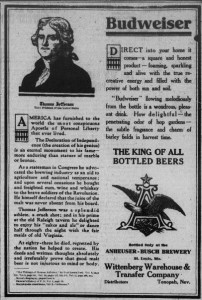 Budweiser and Thomas Jefferson